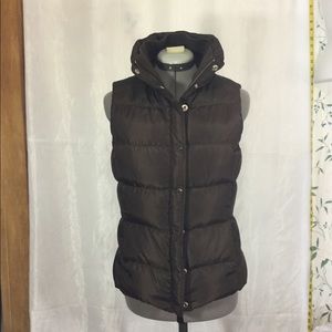 J. Crew down vest front zipper and snaps